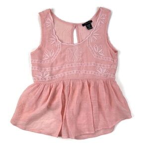 Timing Womens Tank Pink Ruffles Medium